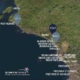 A map of the Ayrshire coast highlighting SimpsInns venues and golf courses