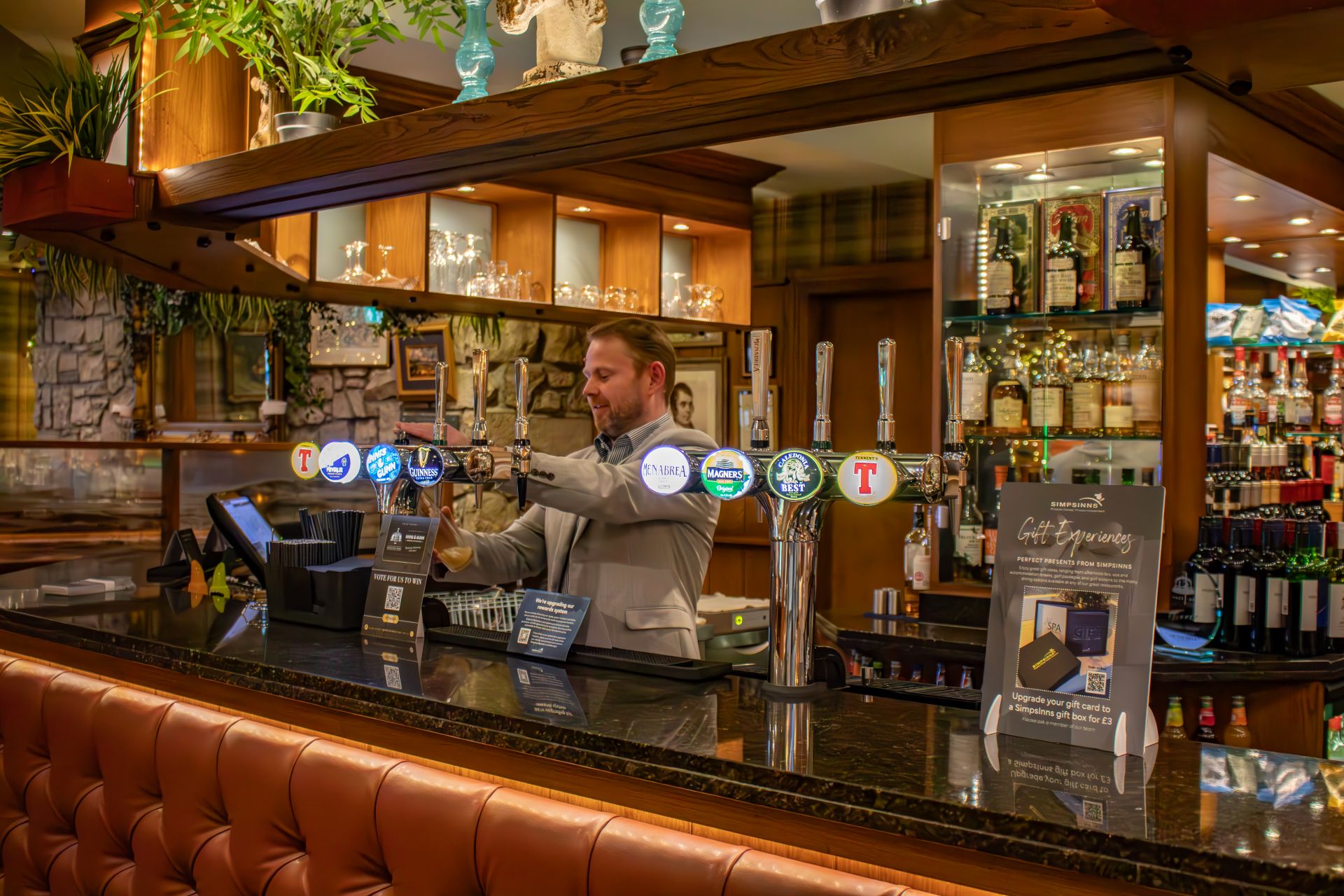 The bar at The Loans Inn, Ayrshire